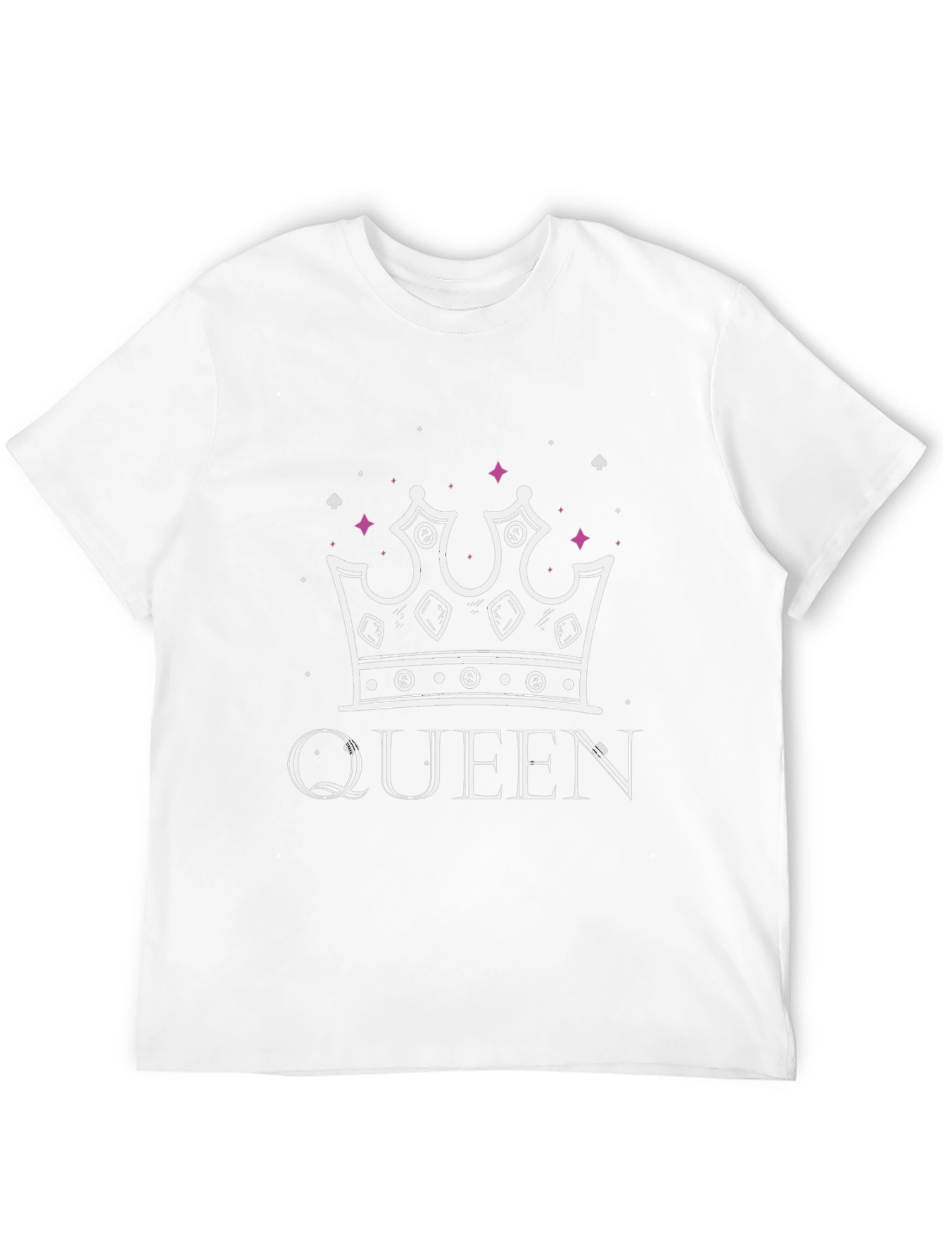 Queen Crown Graphic Print Black T-Shirt