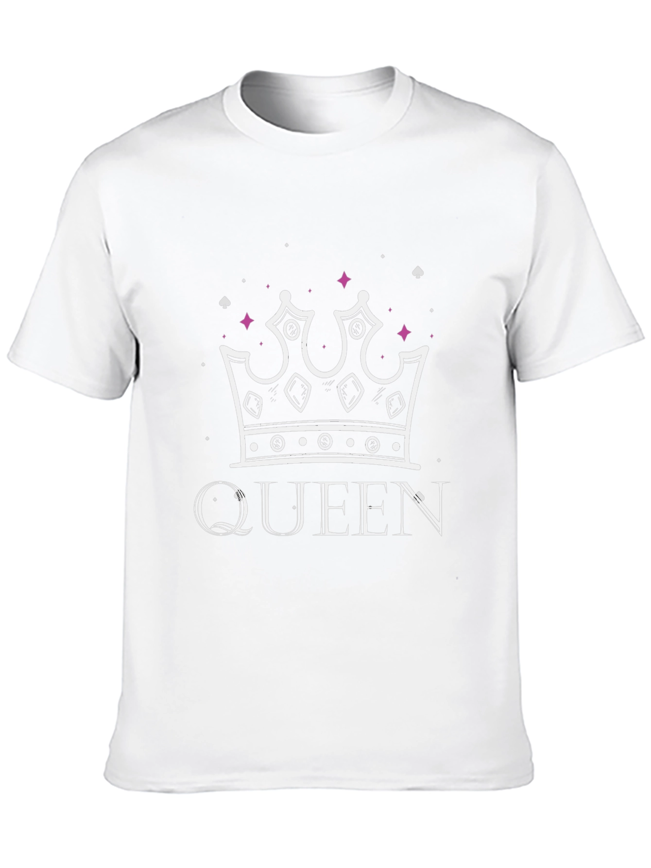 Queen Crown Graphic Print Black T-Shirt