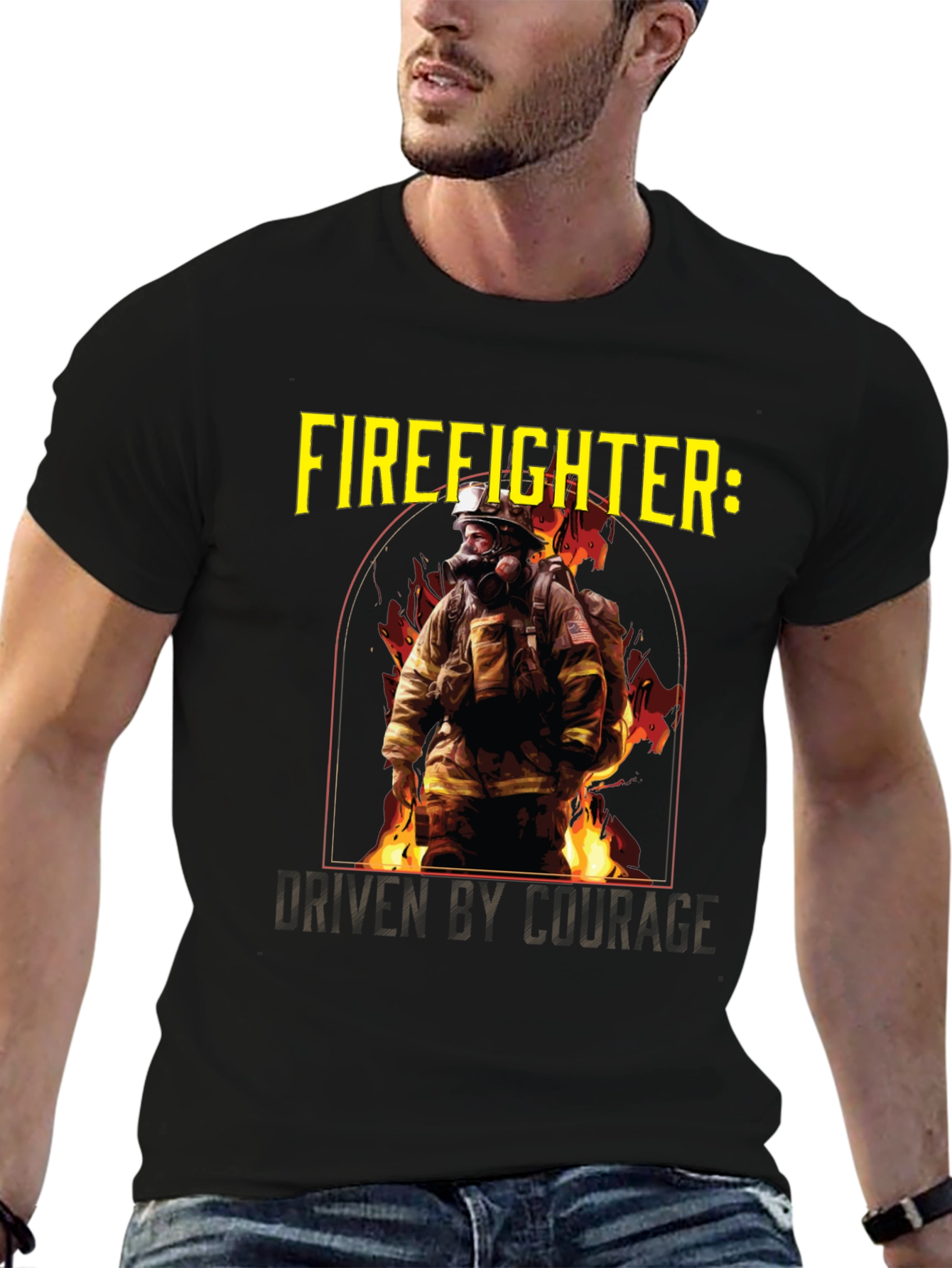 Firefighter Courage Graphic T-Shirt