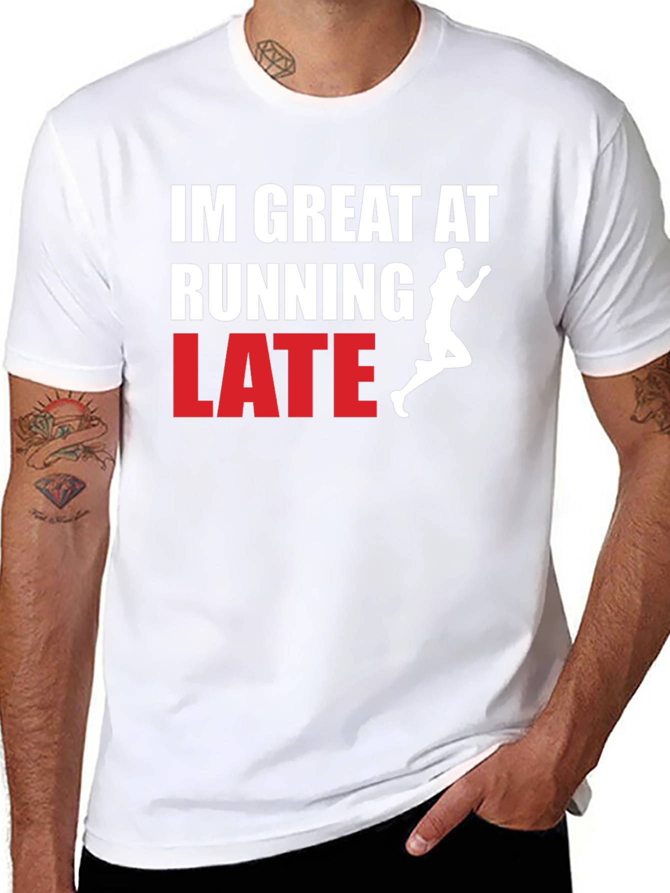 Funny Running Late Graphic T-Shirt