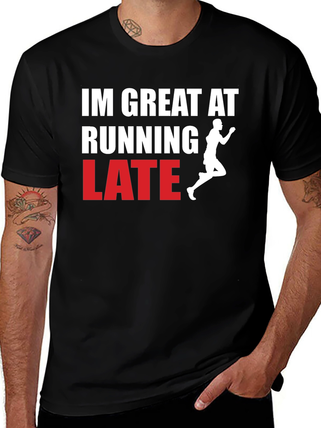 Funny Running Late Graphic T-Shirt