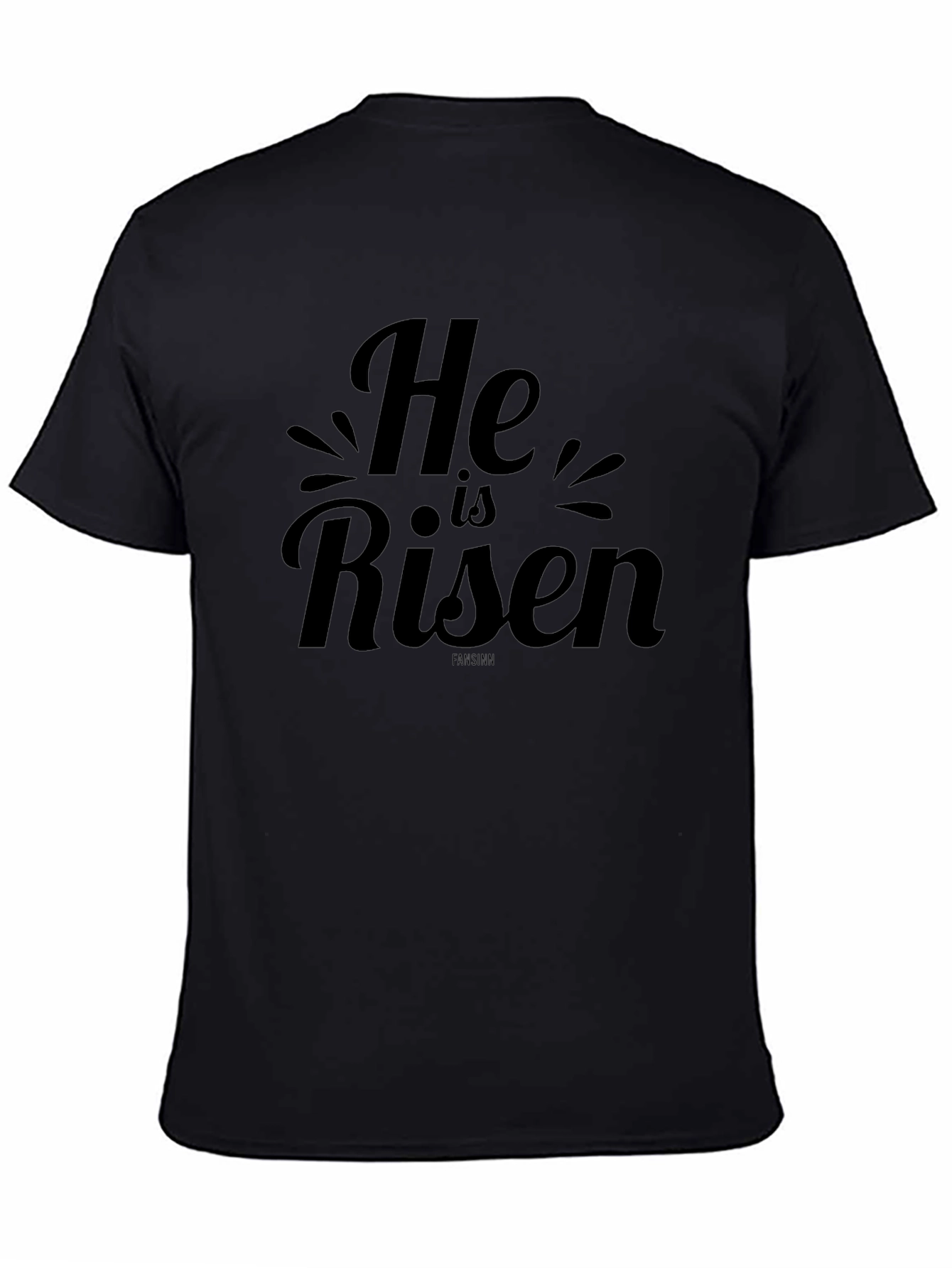 He is Risen Black Graphic Tee for Easter