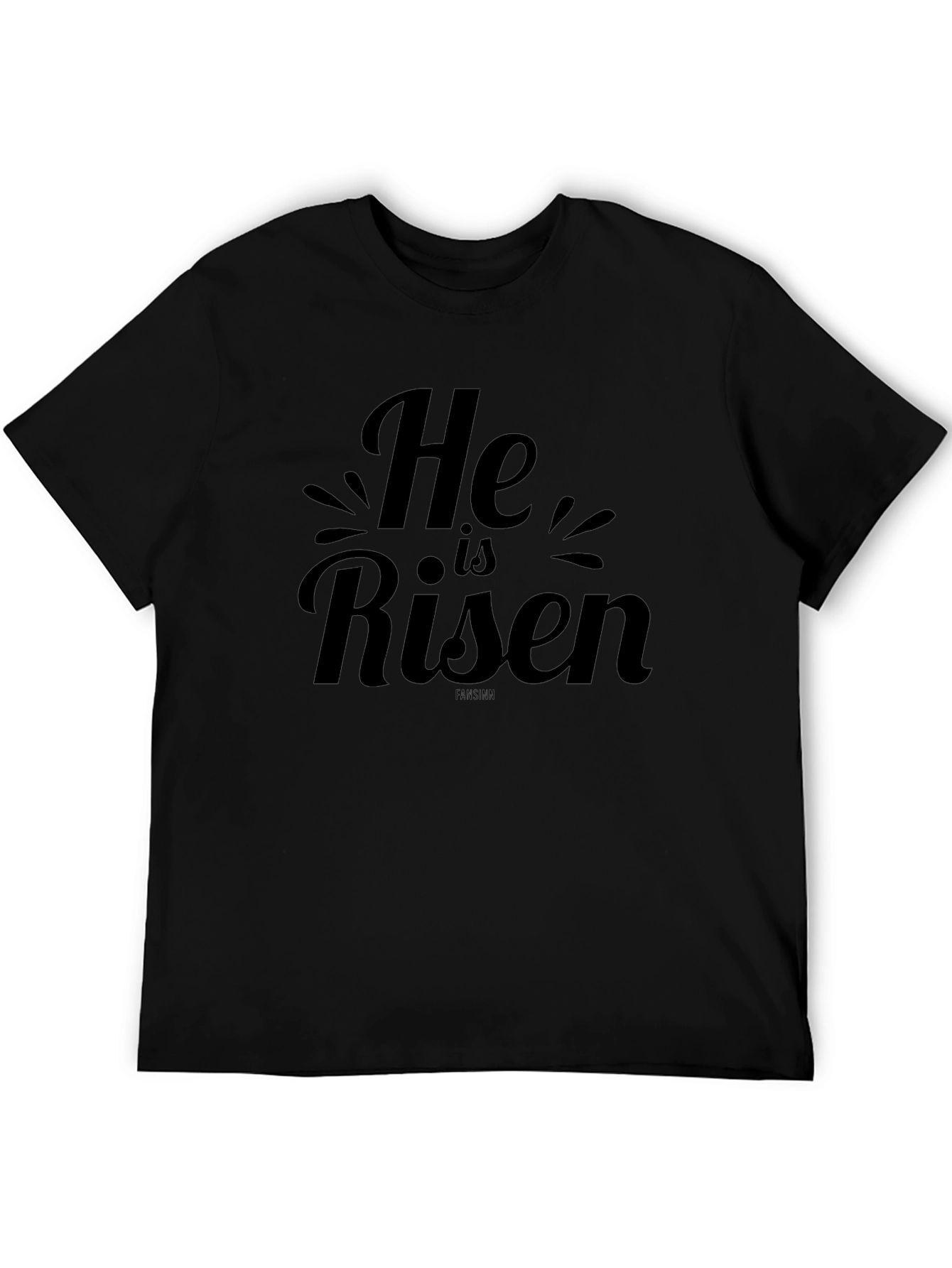 He is Risen Black Graphic Tee for Easter