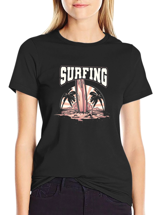 Surfing Graphic Tee - Beach Vibe T-Shirt