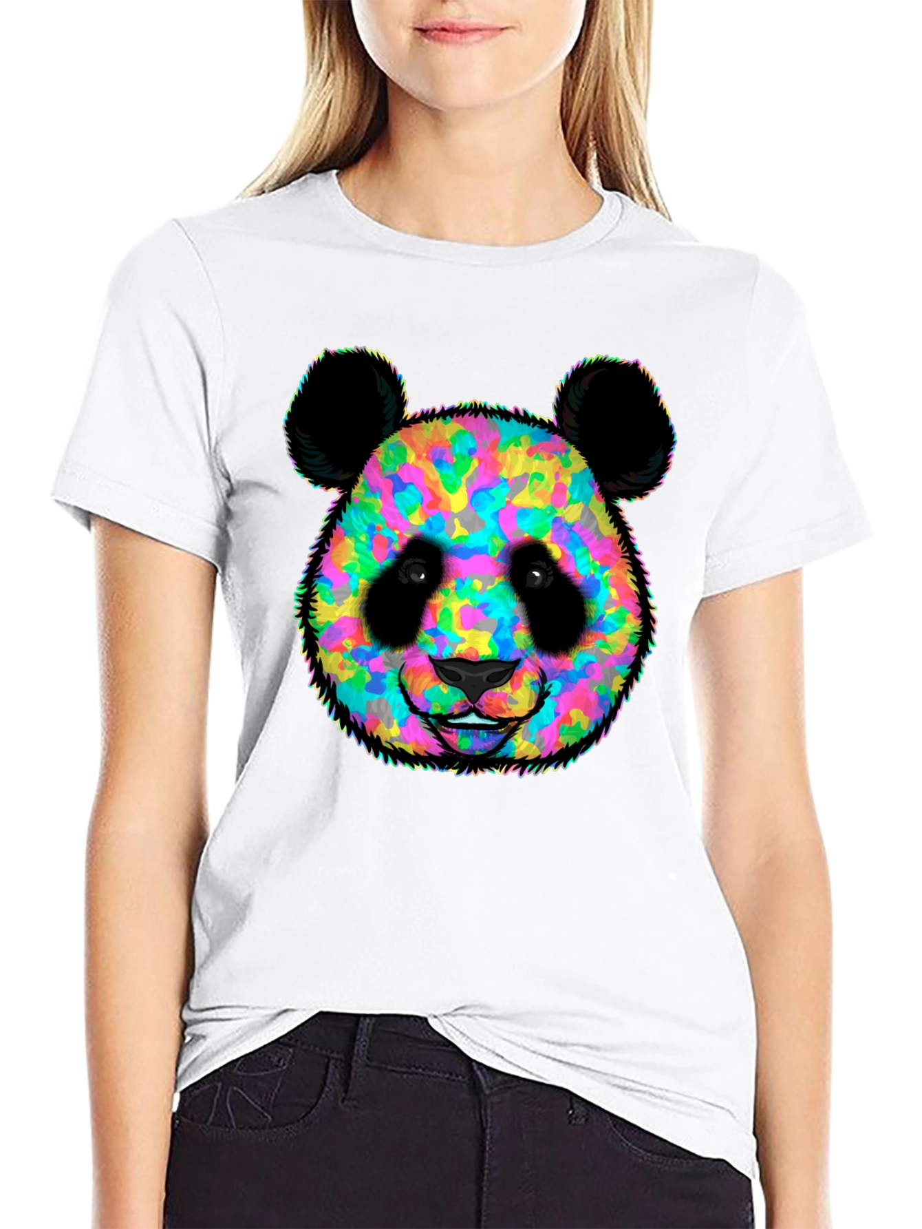 Vibrant Panda Graphic T-Shirt
