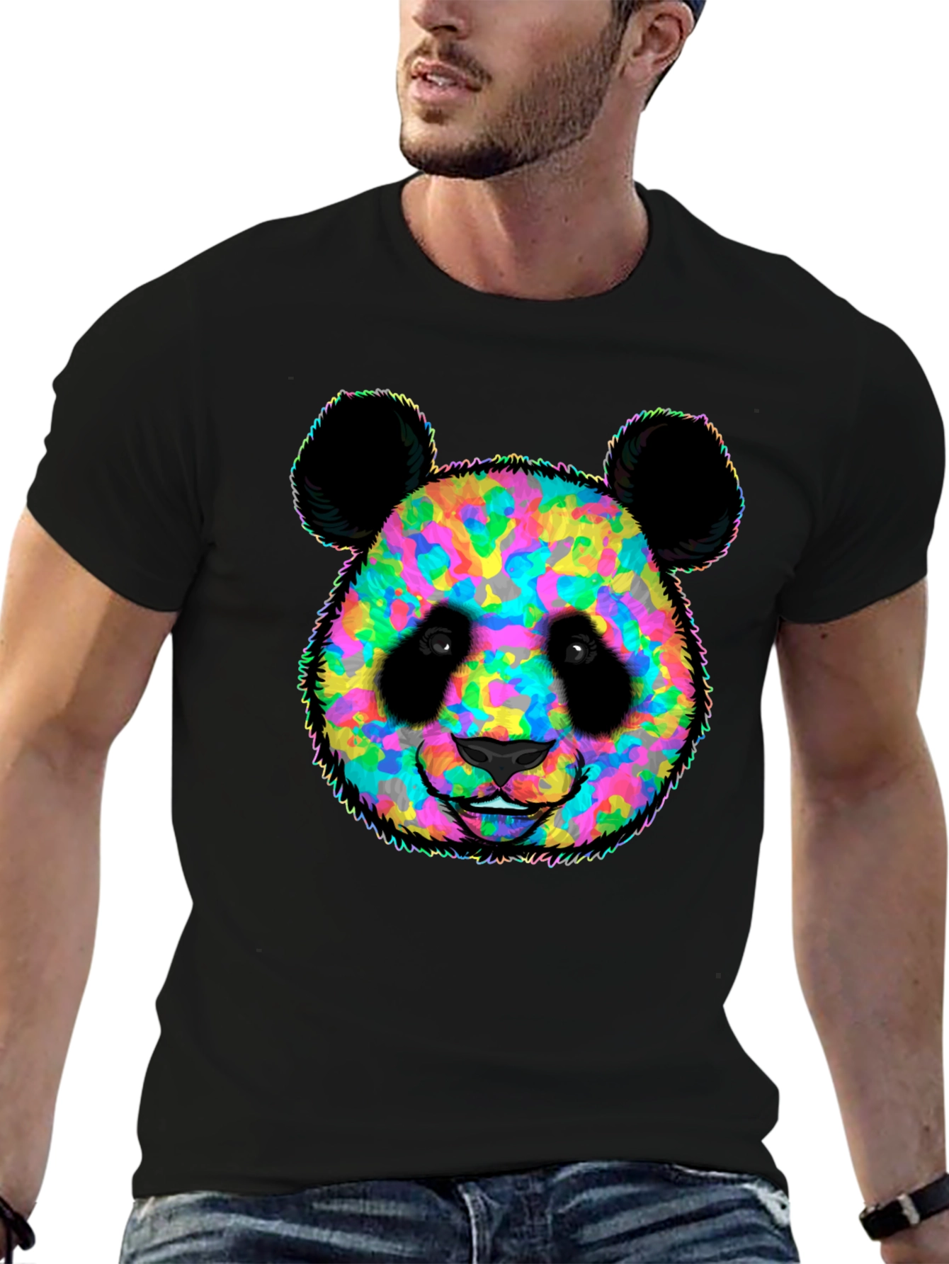 Vibrant Panda Graphic T-Shirt