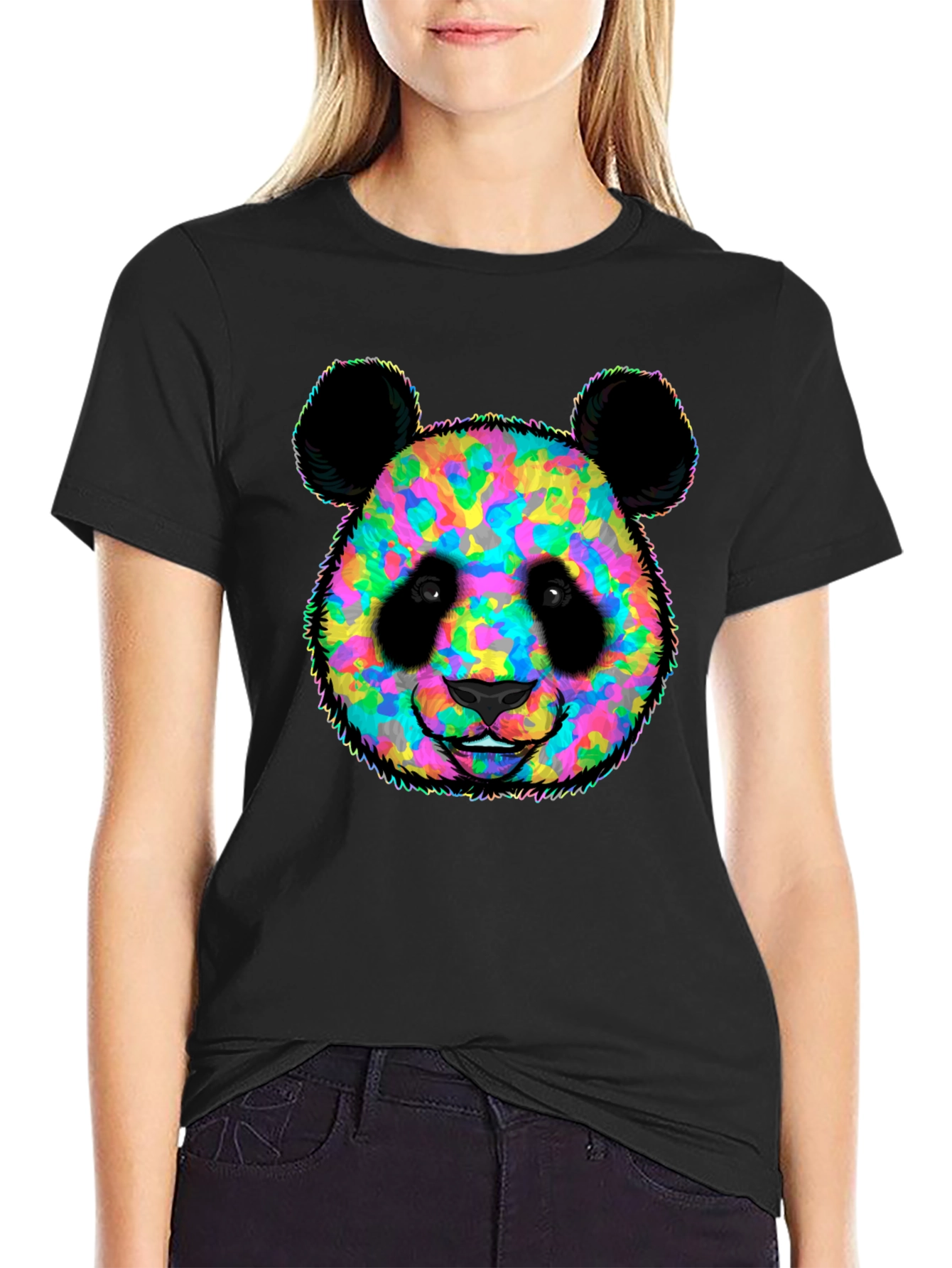 Vibrant Panda Graphic T-Shirt