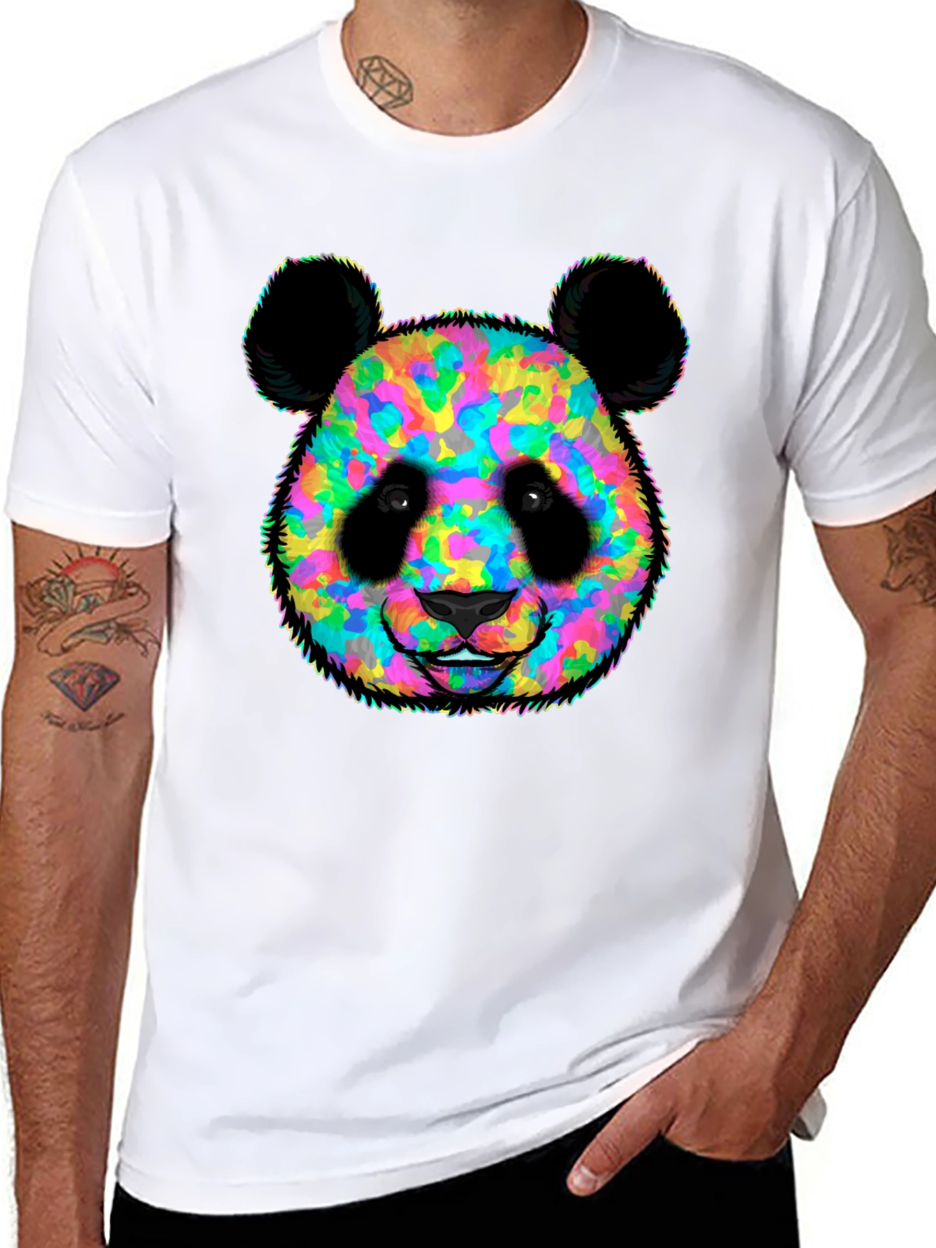 Vibrant Panda Graphic T-Shirt