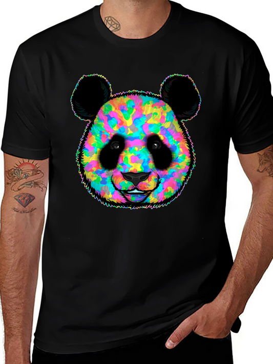 Vibrant Panda Graphic T-Shirt
