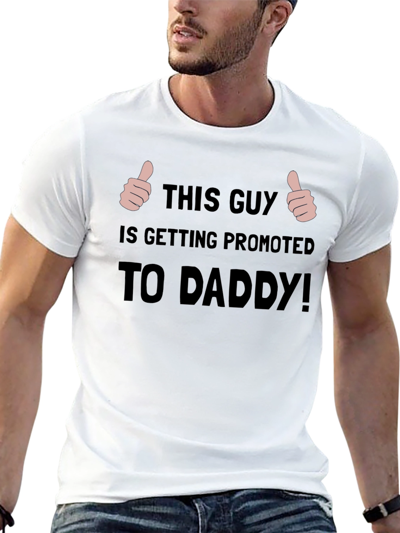 Promoted to Daddy T-Shirt - New Dad Announcement