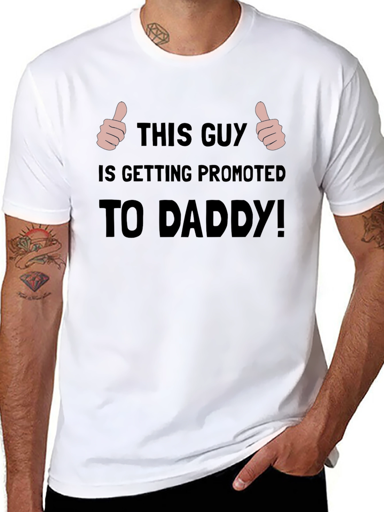 Promoted to Daddy T-Shirt - New Dad Announcement