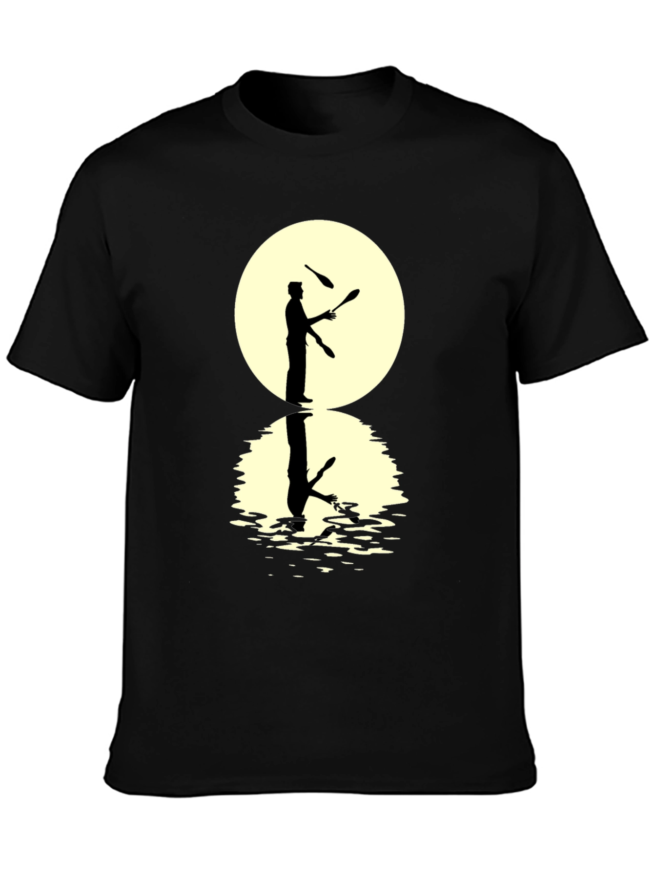 Juggler Silhouette Graphic Black T-Shirt