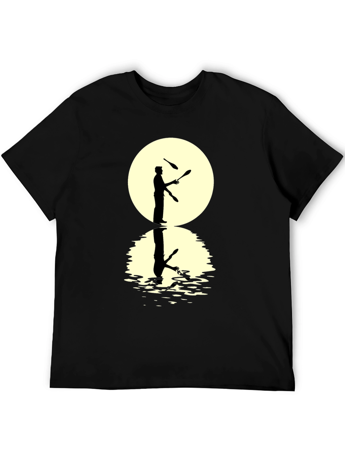 Juggler Silhouette Graphic Black T-Shirt