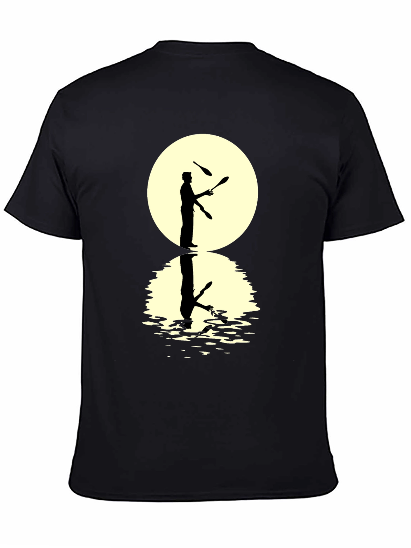 Juggler Silhouette Graphic Black T-Shirt