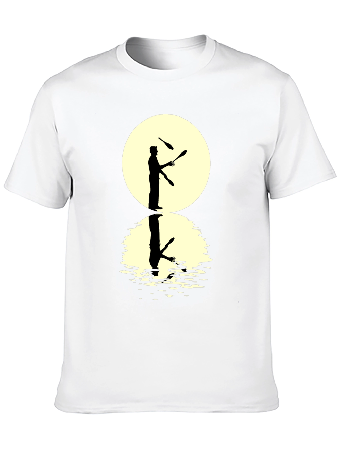 Juggler Silhouette Graphic Black T-Shirt