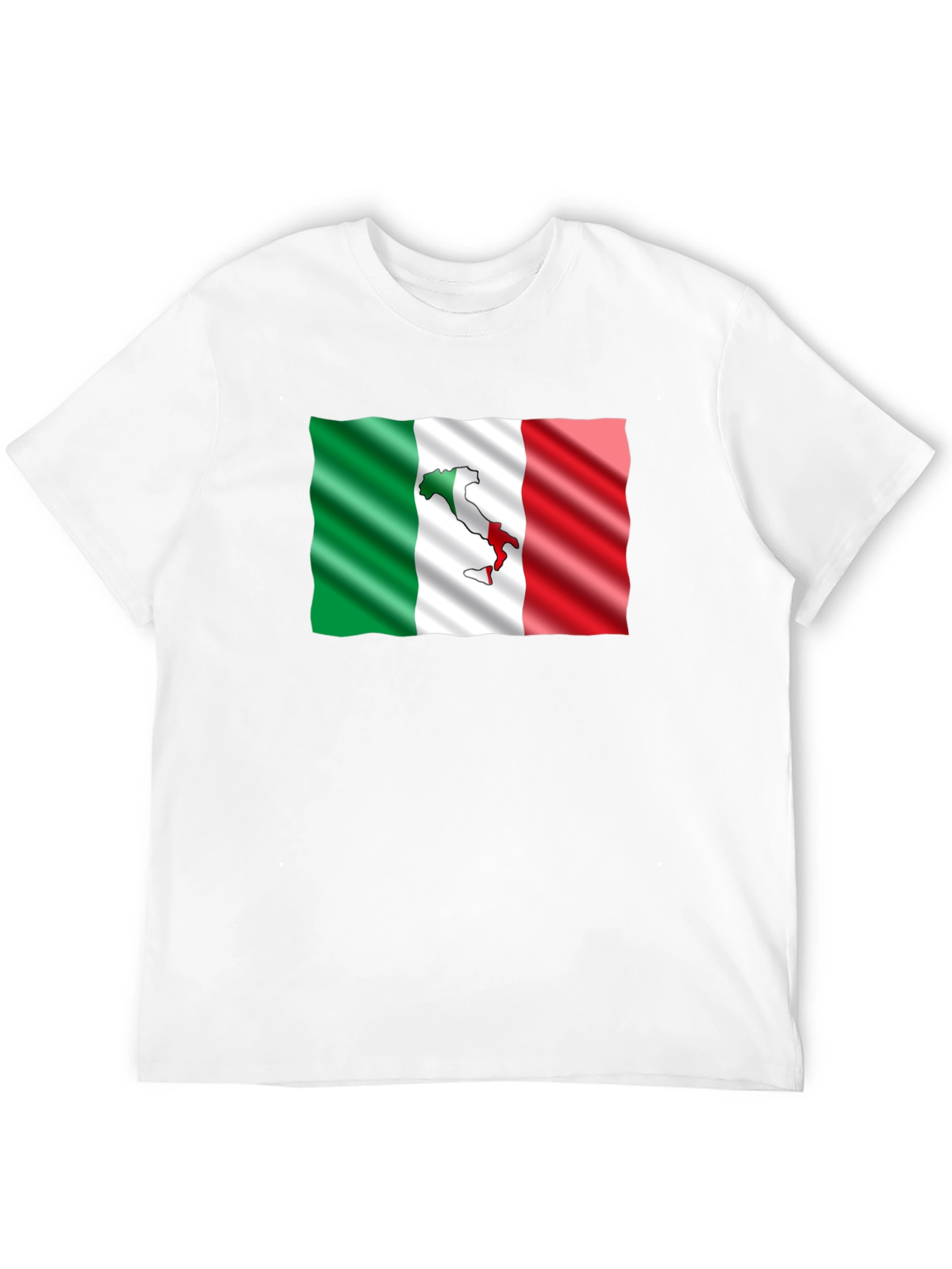 Italy Flag Graphic Tee - Stylish Black T-Shirt