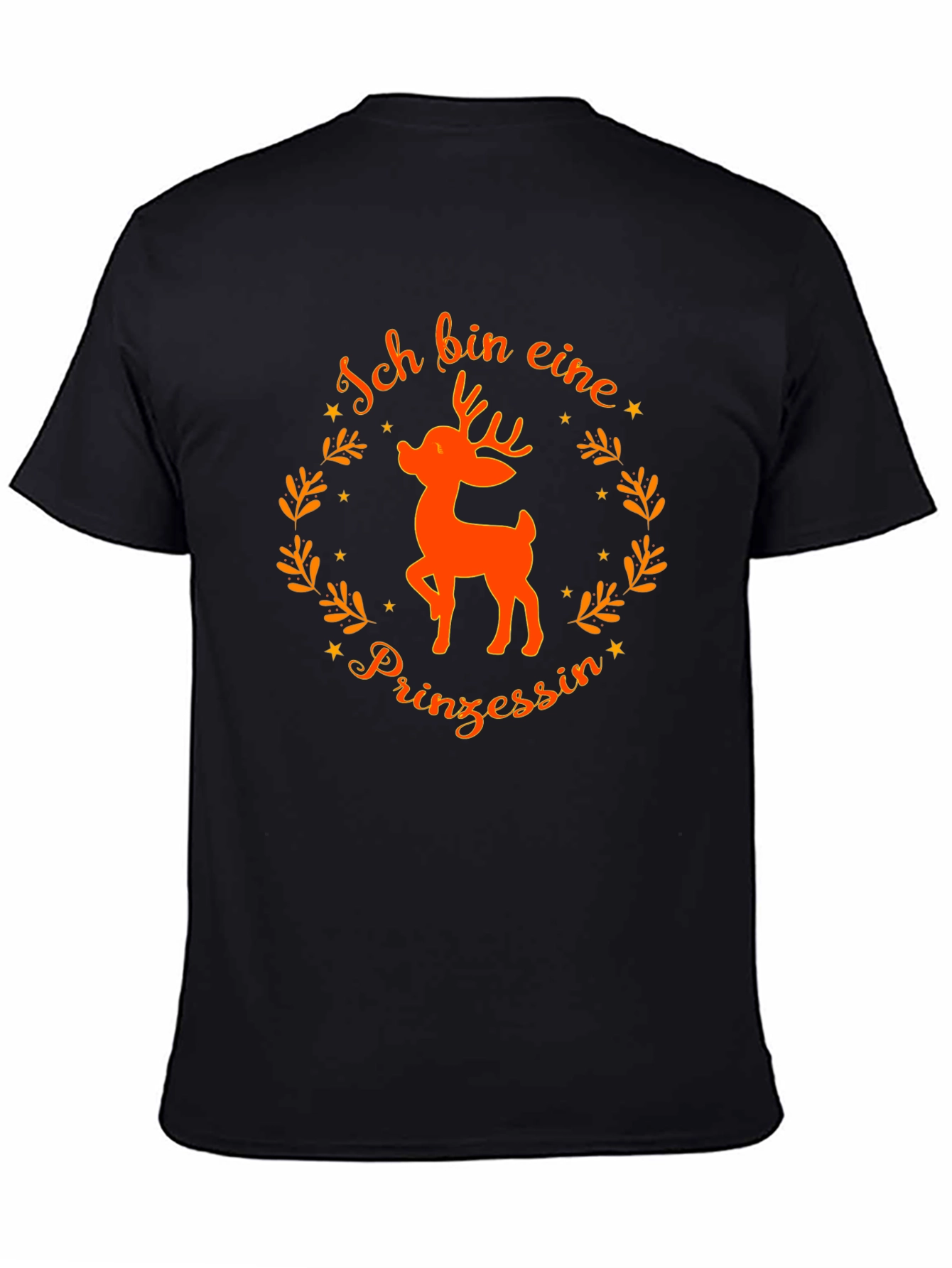Ich bin eine Prinzessin Deer Black T-Shirt