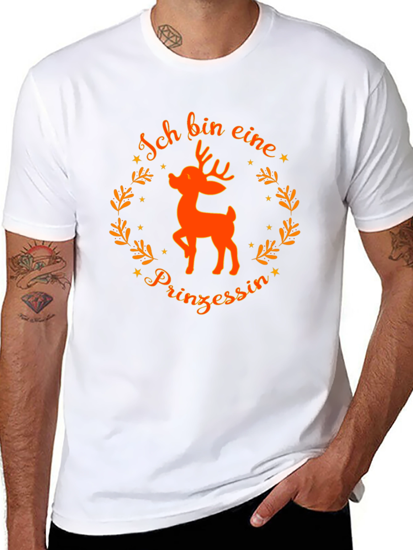 Ich bin eine Prinzessin Deer Black T-Shirt