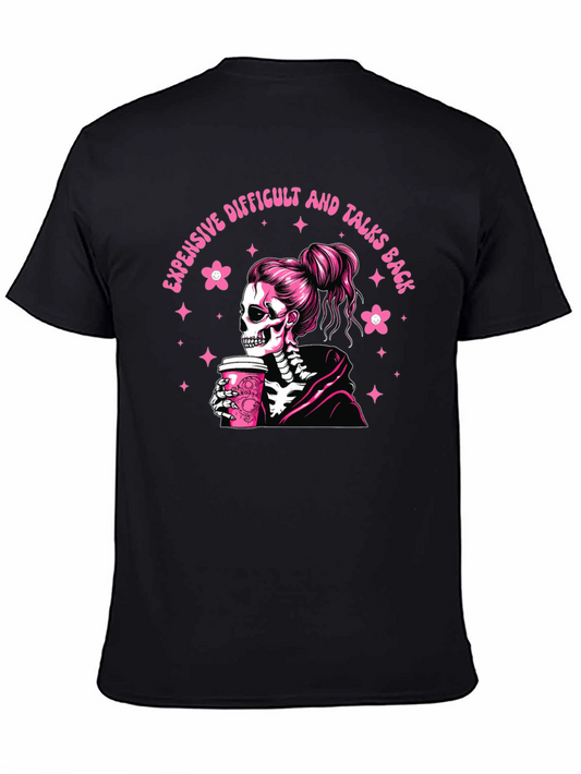 Expensive Difficult Talks Back Skeleton Graphic Tee