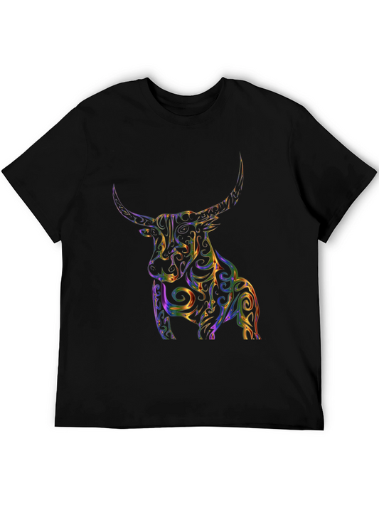 Abstract Bull Graphic Tee