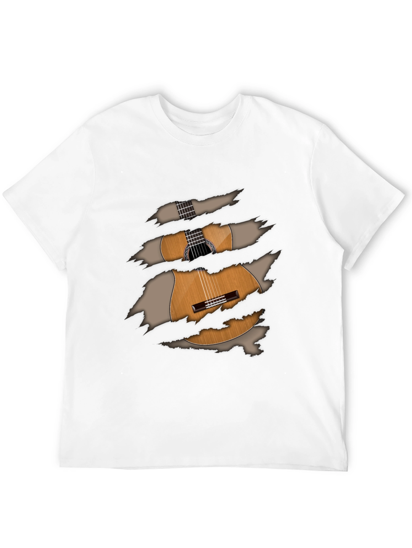 Guitar Ripped T-Shirt - Unique Musical Tee