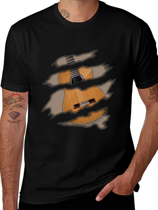 Guitar Ripped T-Shirt - Unique Musical Tee