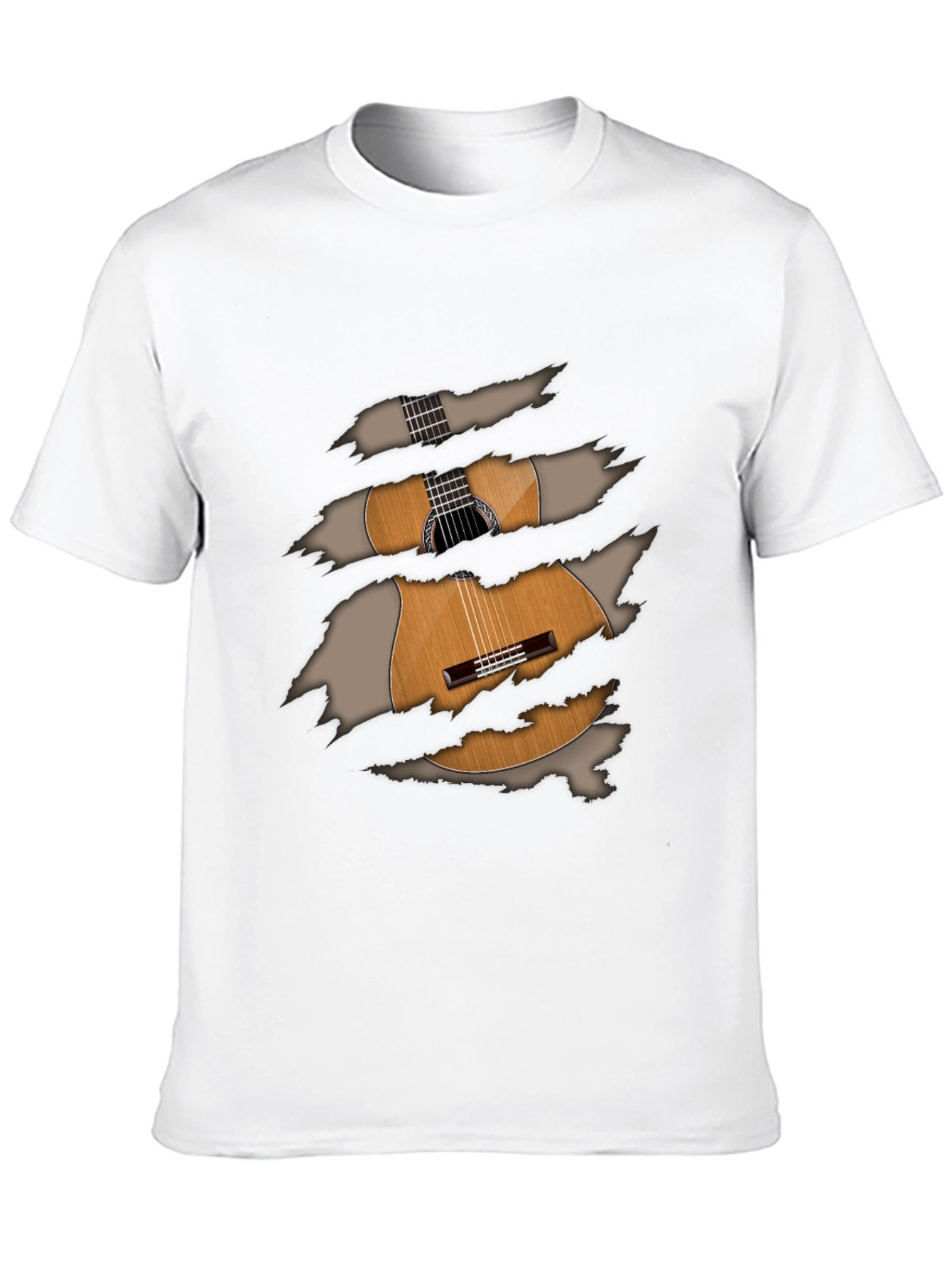 Guitar Ripped T-Shirt - Unique Musical Tee