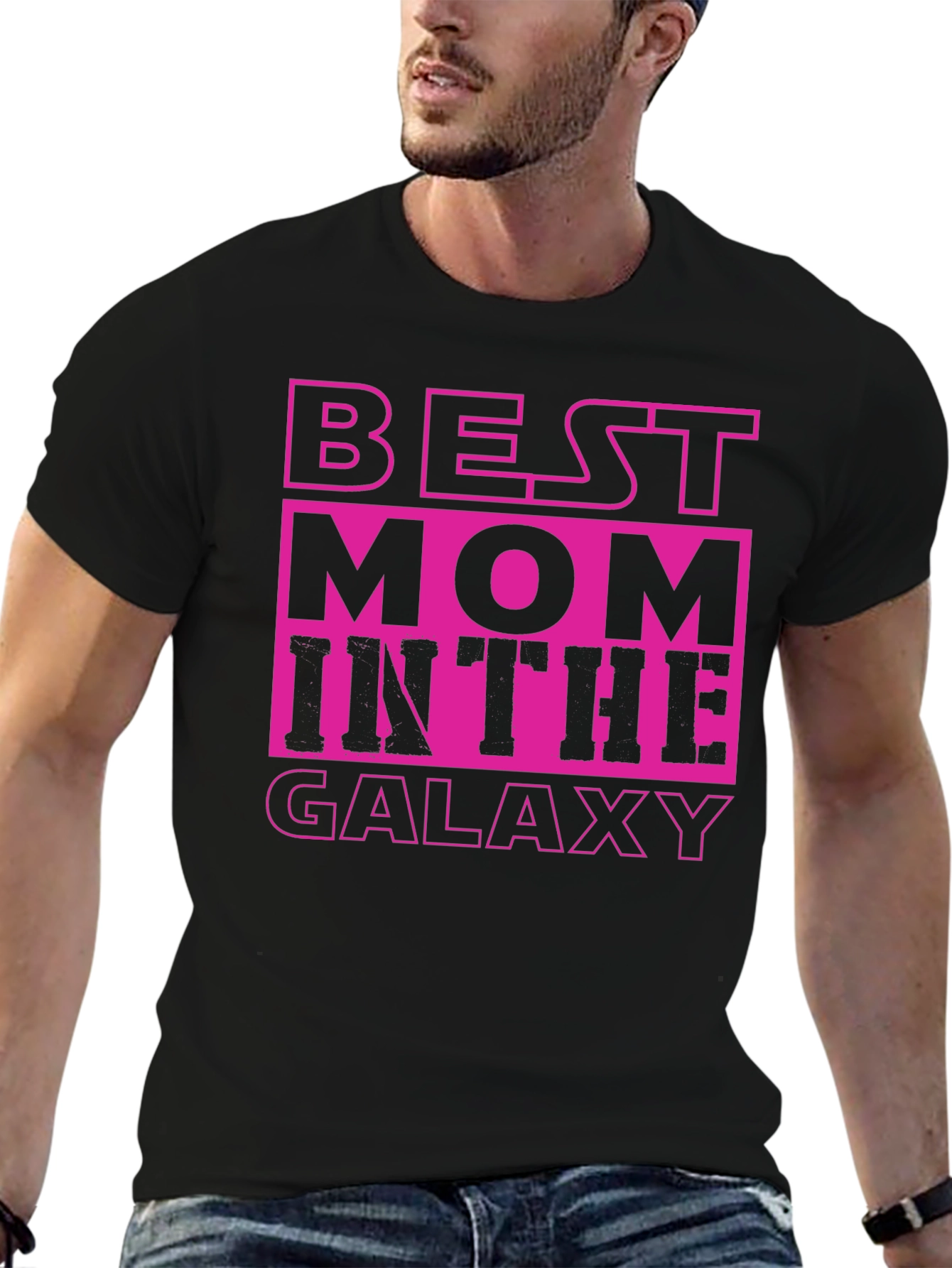 Best Mom in the Galaxy Black T-Shirt
