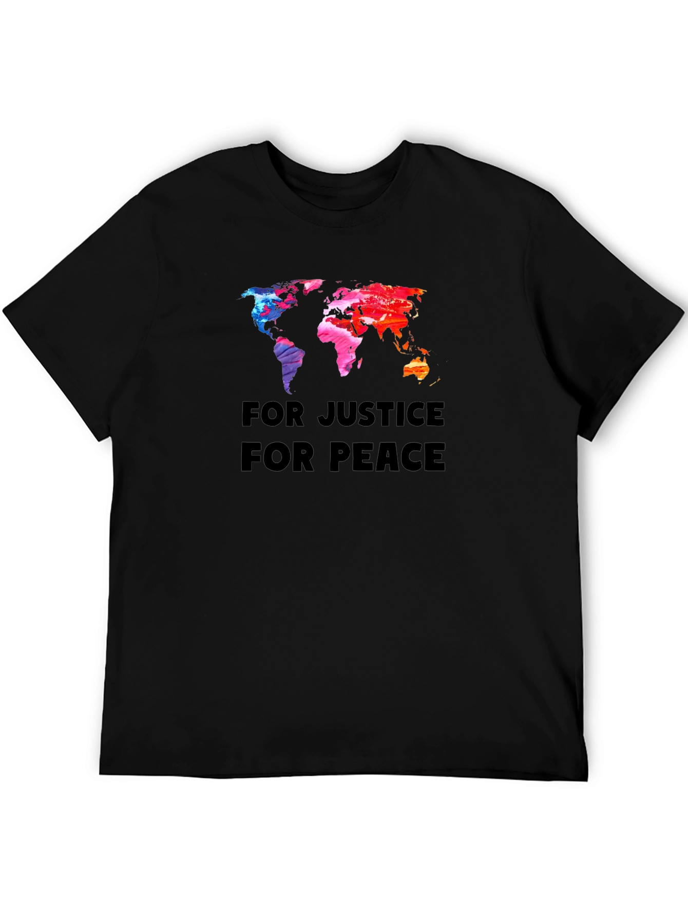 Justice & Peace World Map Graphic T-Shirt
