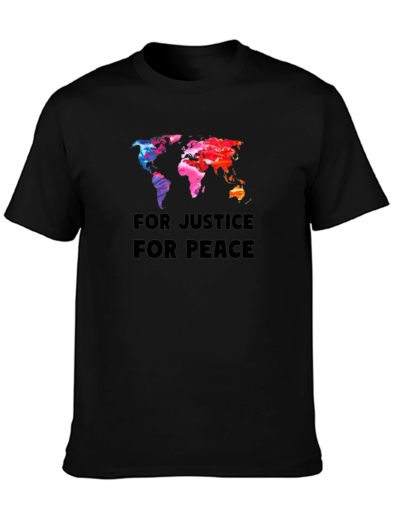 Justice & Peace World Map Graphic T-Shirt