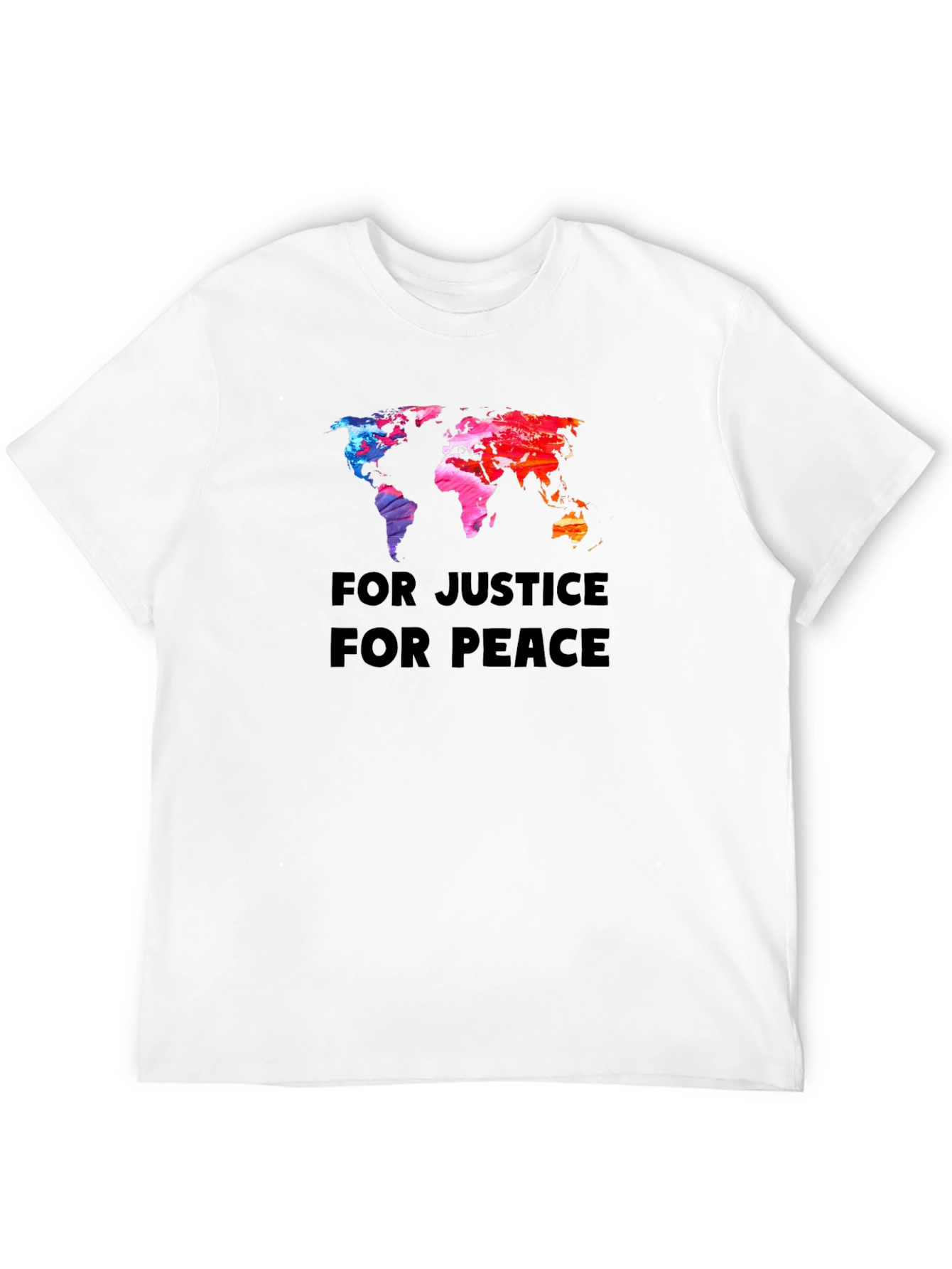 Justice & Peace World Map Graphic T-Shirt