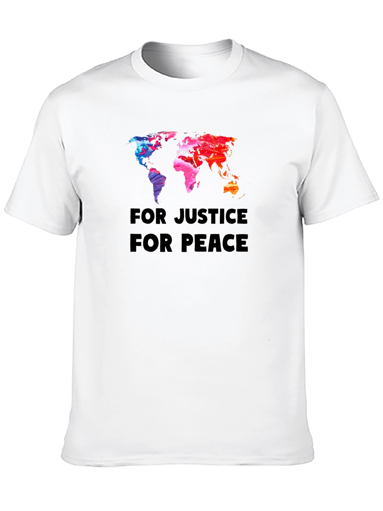 Justice & Peace World Map Graphic T-Shirt
