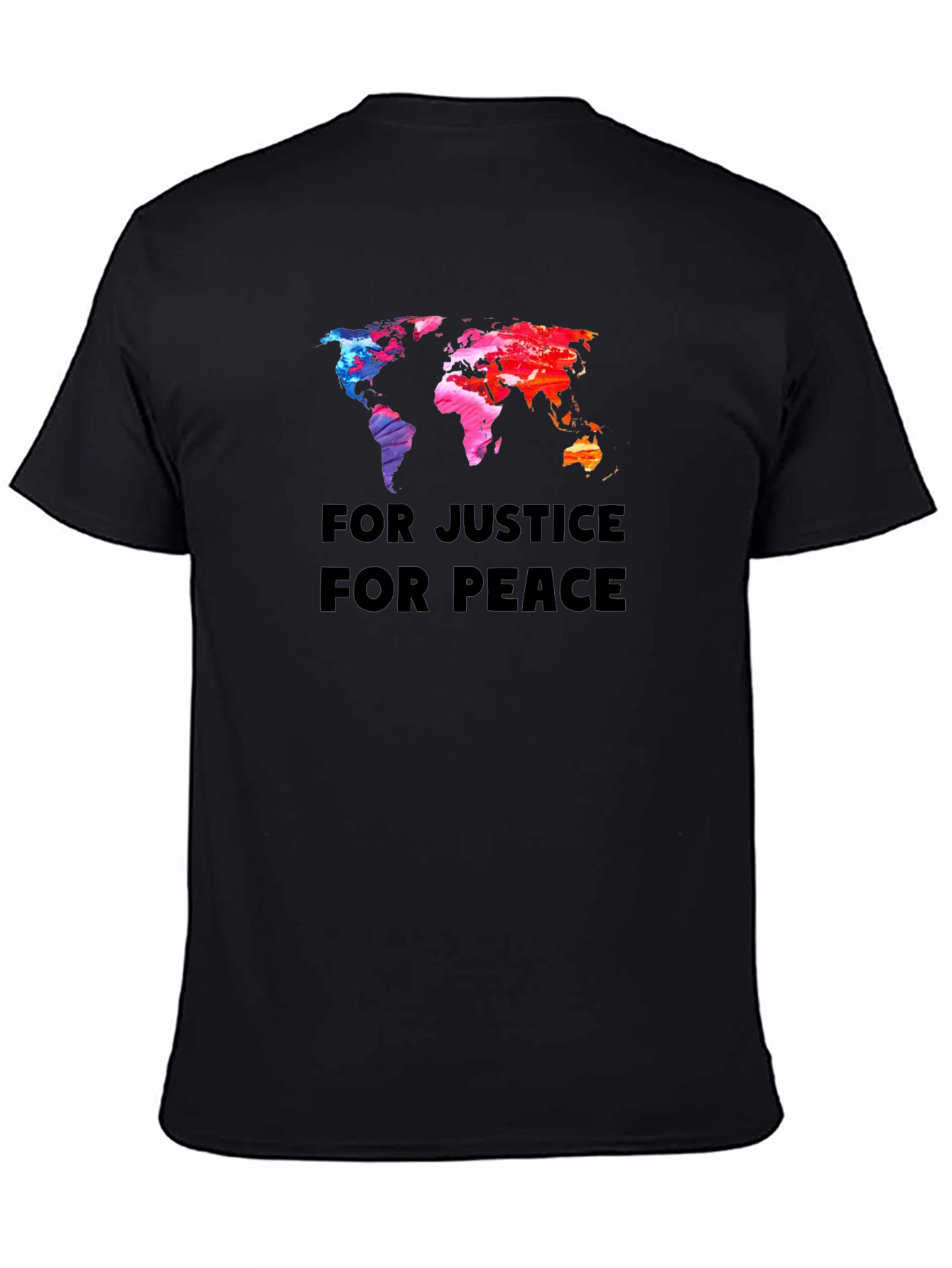 Justice & Peace World Map Graphic T-Shirt