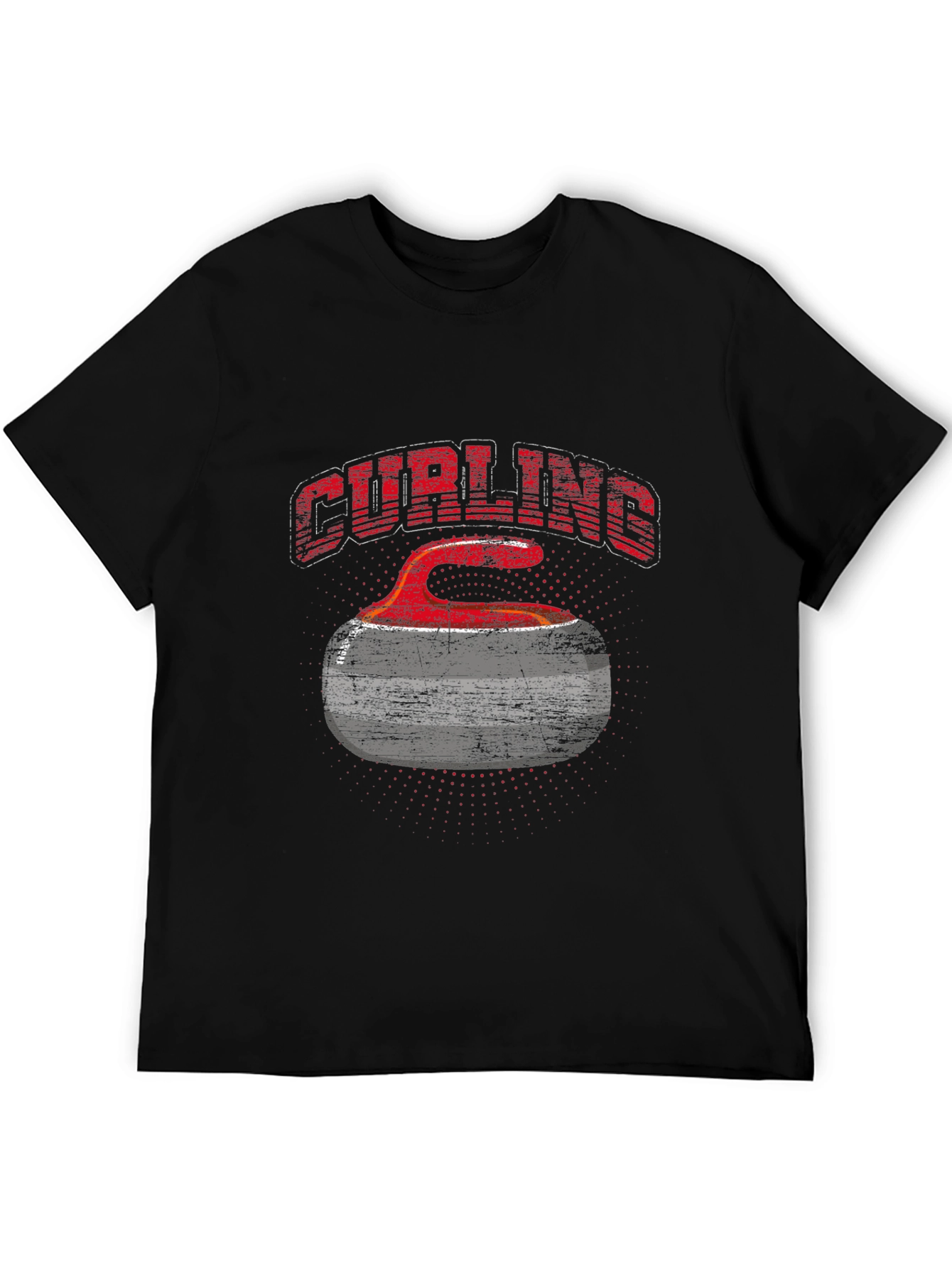 Curling Stone Graphic T-Shirt - Black