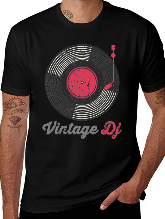 Vintage DJ Turntable T-Shirt - Retro Music Lover Tee