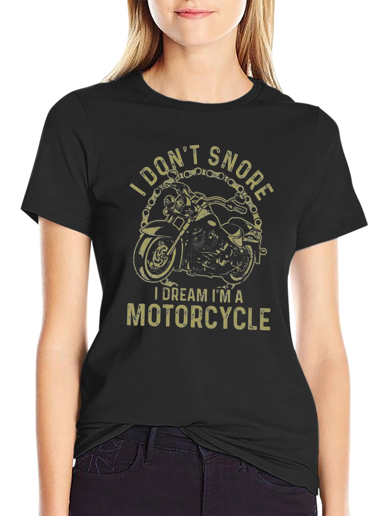 Motorcycle Dream Graphic T-Shirt - Black
