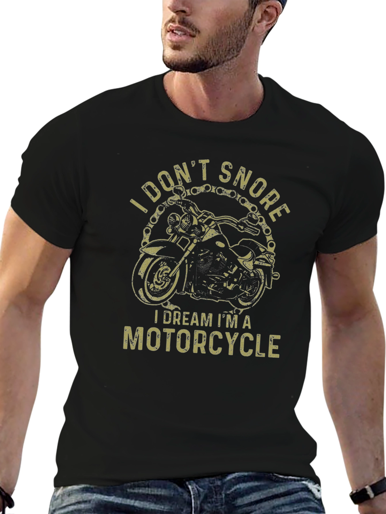 Motorcycle Dream Graphic T-Shirt - Black