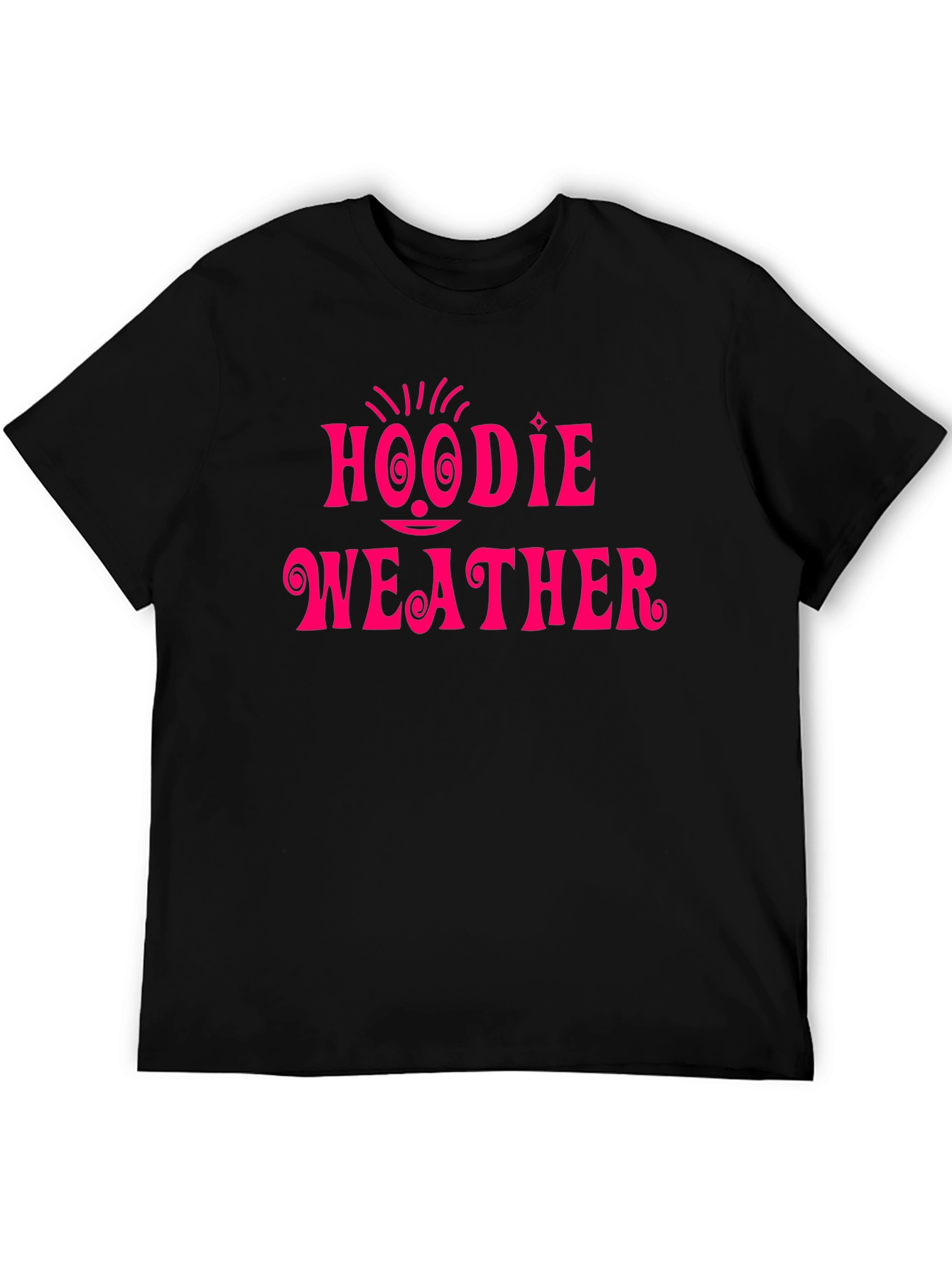 Hoodie Weather Black Graphic T-Shirt