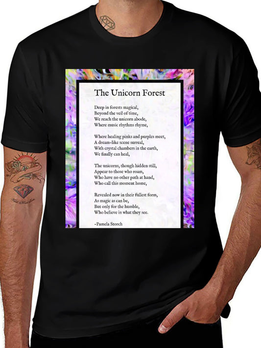Unicorn Forest Poem Graphic Tee - Magical Unisex T-Shirt
