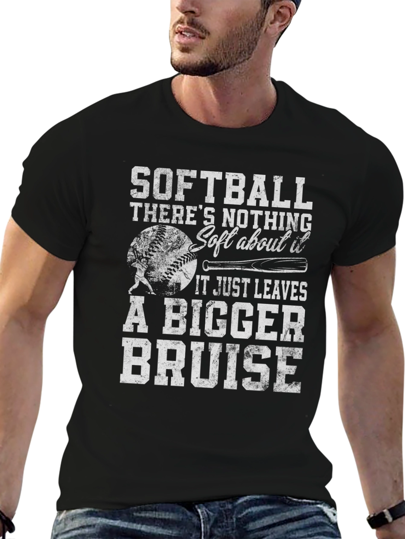 Softball Bigger Bruise Graphic T-Shirt