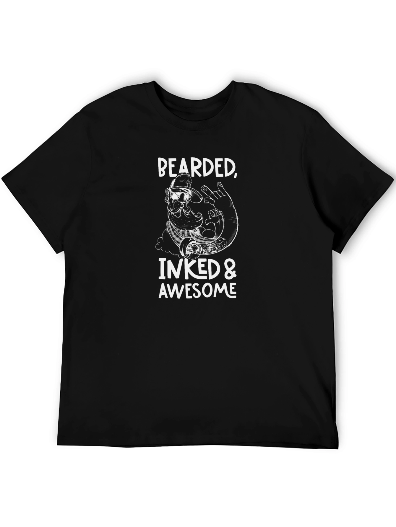 Bearded Inked & Awesome Graphic T-Shirt