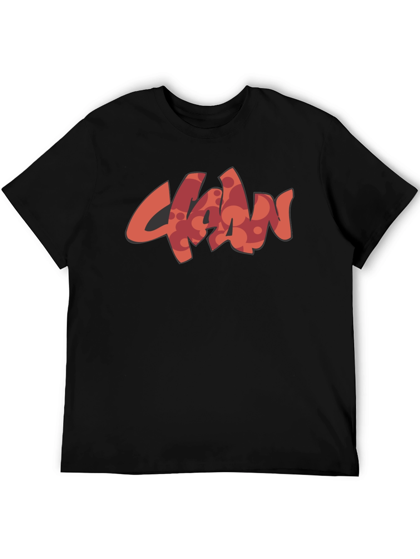 Stylish Black T-Shirt with Unique Graphic Design