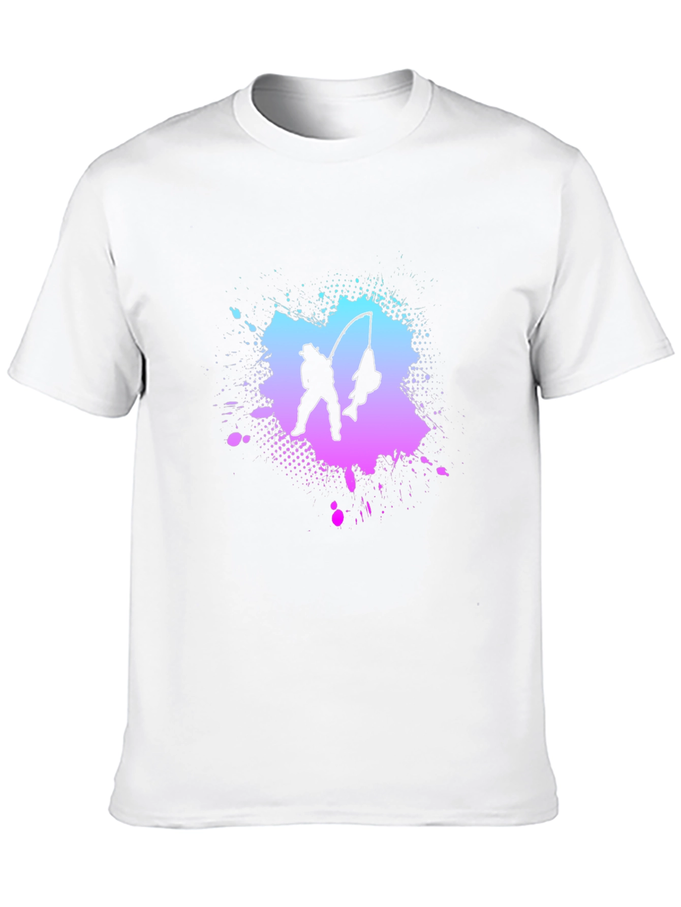 Fisherman Silhouette Tee - Mens Black Graphic T-Shirt