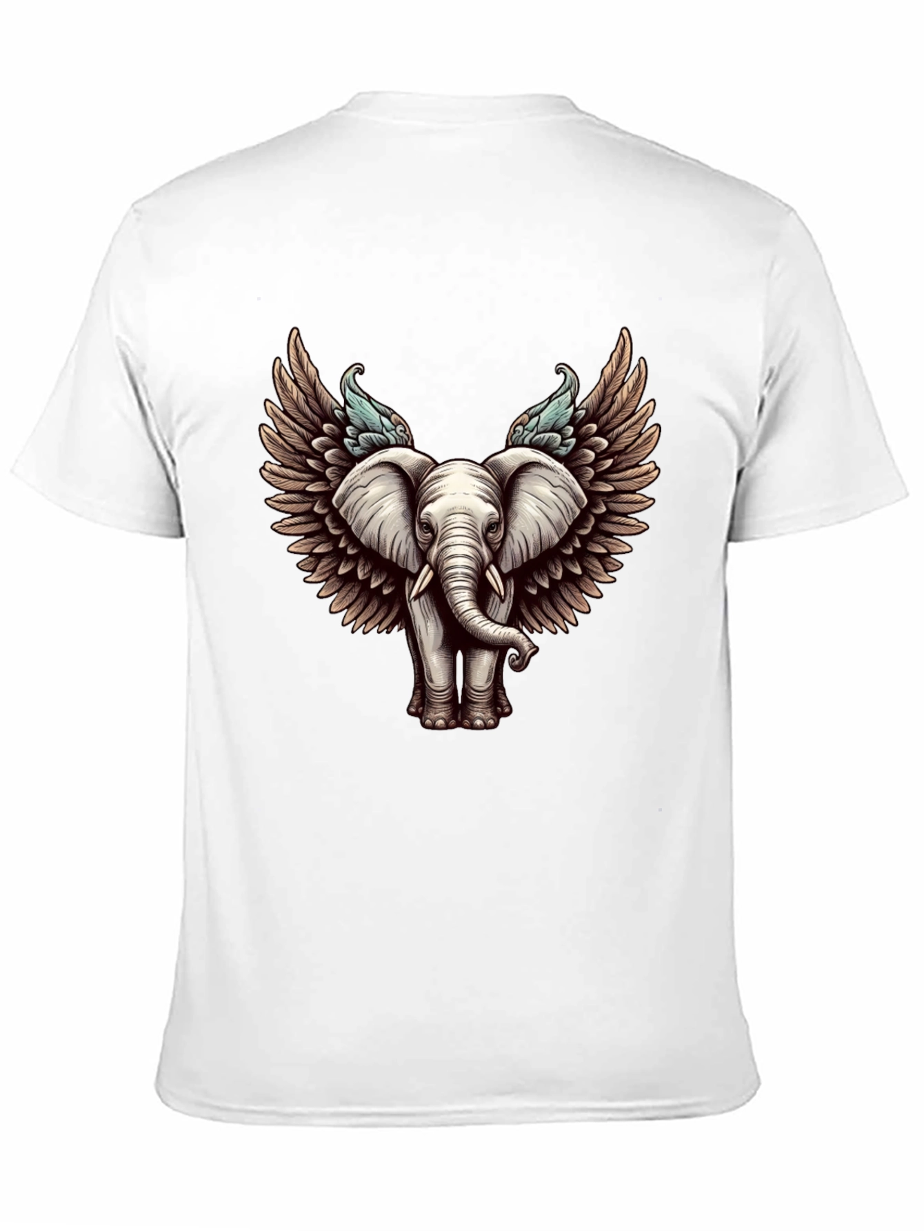 Winged Elephant Graphic Tee - Stylish Black T-Shirt