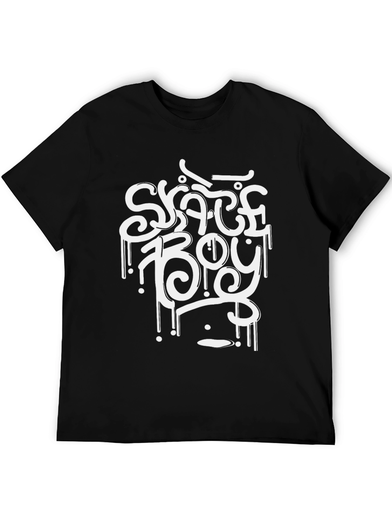Skate Boy Black Graphic Tee - Cool & Trendy