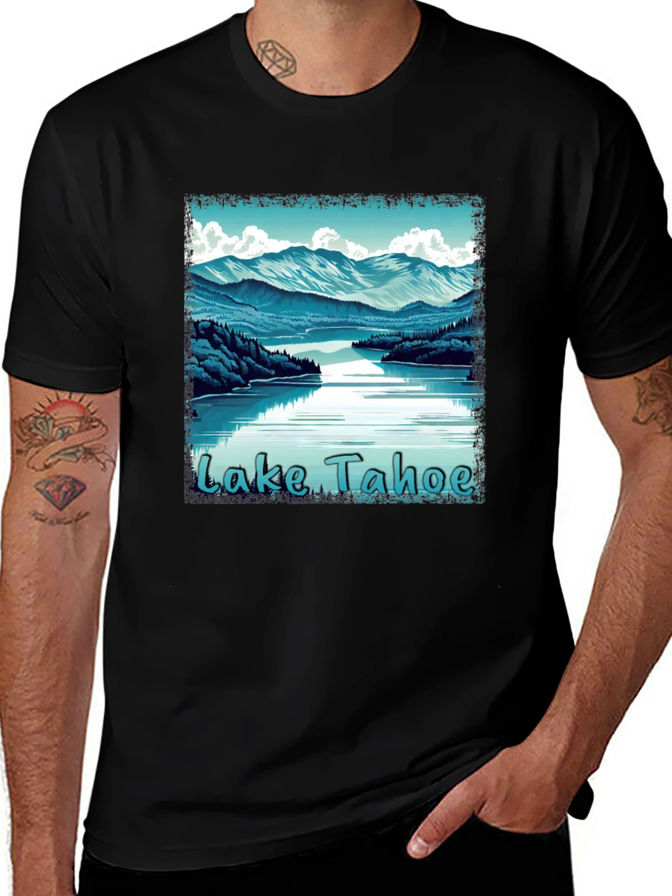 Lake Tahoe Graphic Tee - Mountain Lake T-Shirt
