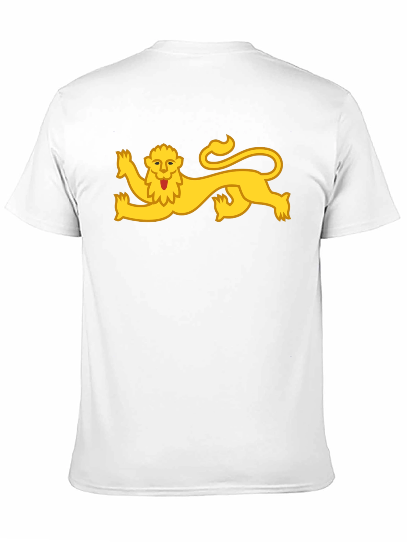 Black T-Shirt with Yellow Lion Design