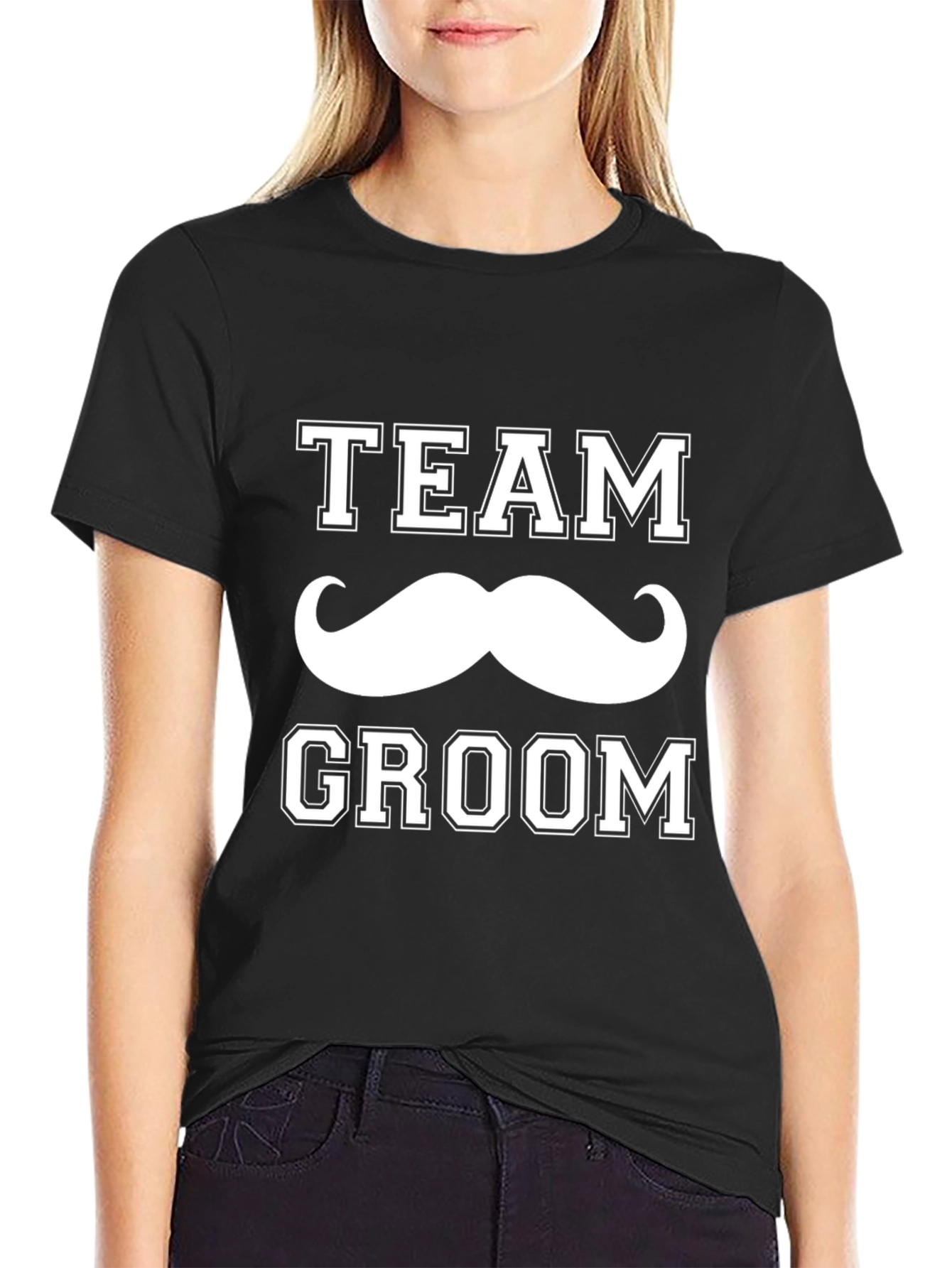 Team Groom Mustache T-Shirt - Bachelor Party Tee