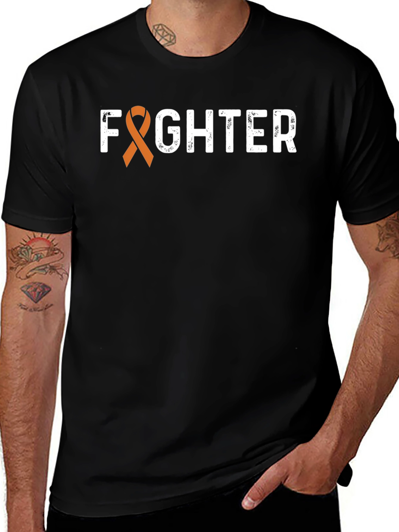 Fighter Ribbon Awareness Graphic Tee