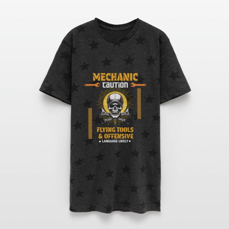 Warning: Mechanic's Skull and Flying Tools